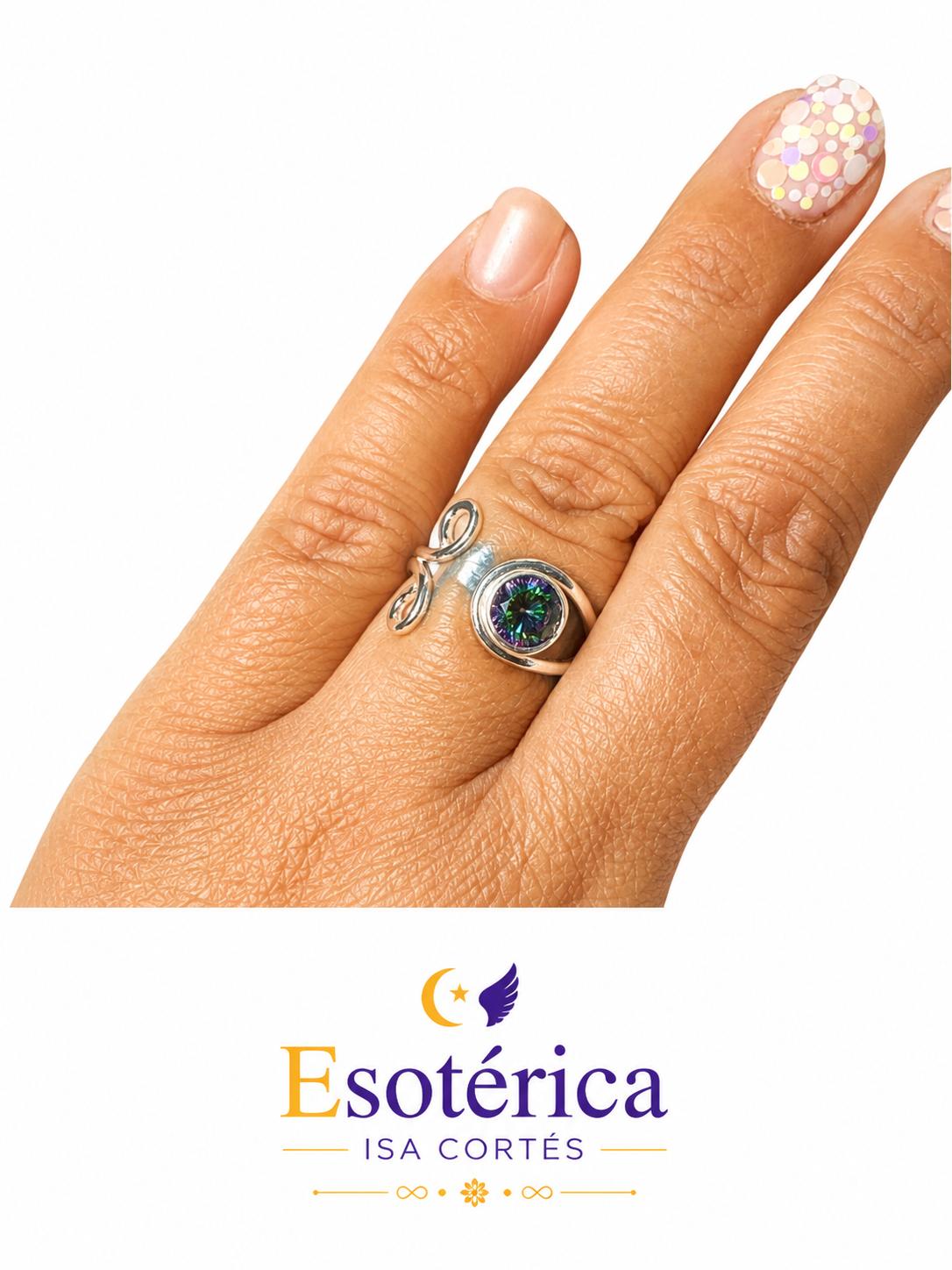 Anillo de Topacio Místico Plata Anillo de Topacio Místico Plata para claridad mental y conexión espiritual