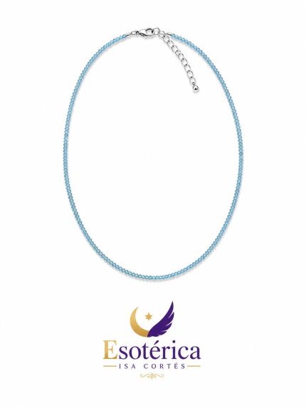 Collar de Topacio Ajustable para claridad y calma