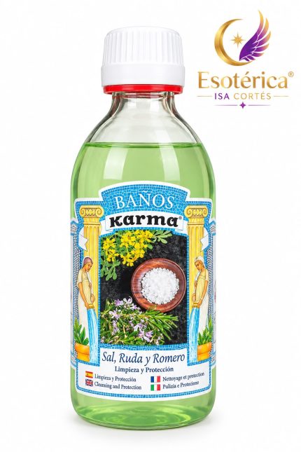 Gel de Baño Sal, Ruda y Romero de la marca Karma, Baños de Despojo