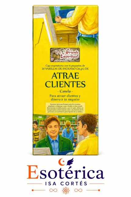 Caja de incienso atrae clientes de canela, marca Oriente Espiritual