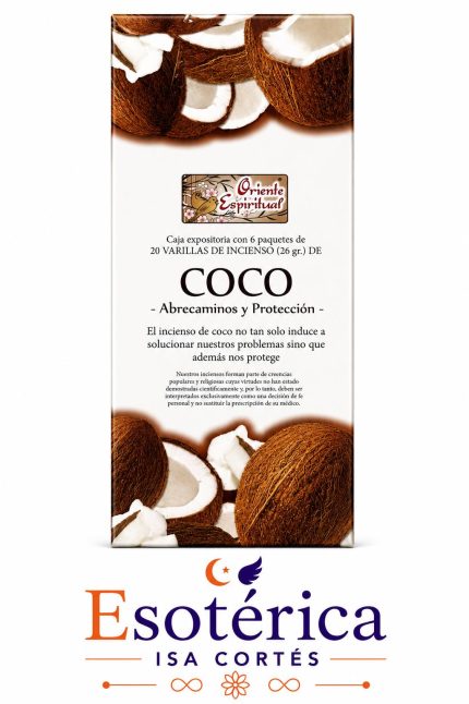 Caja de incienso de coco, marca Oriente Espiritual