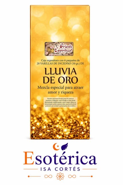 Caja de incienso lluvia de oro, marca Oriente Espiritual