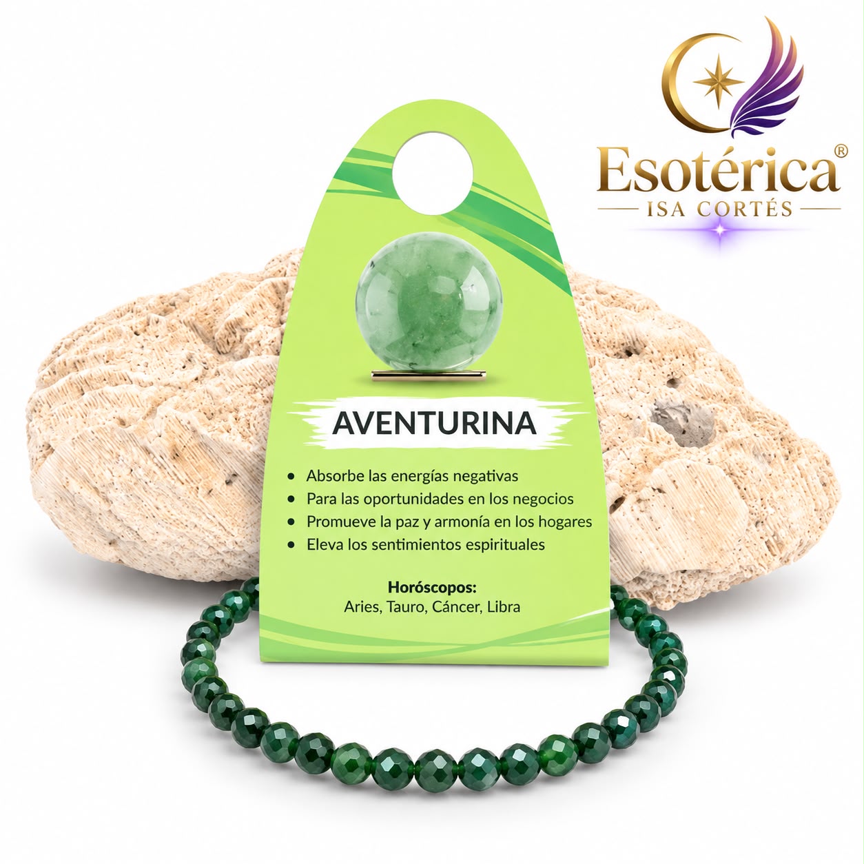 Pulsera de Aventurina Verde Pulsera de aventurina verde con cuentas pulidas de cuarzo verde translúcido en hilo elástico