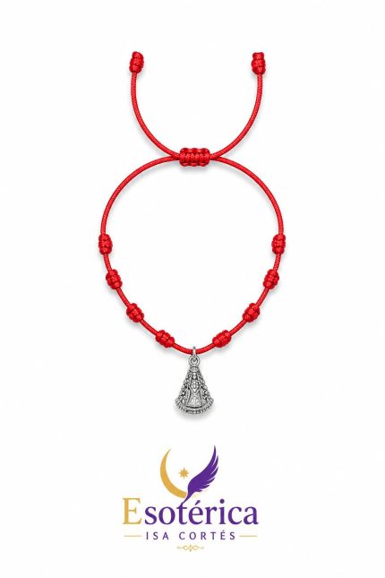 Pulsera de Siete Nudos con Medalla Virgen del Rocío para protección y devoción