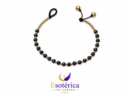 Pulsera de Turmalina Tallada Ajustable para protección energética