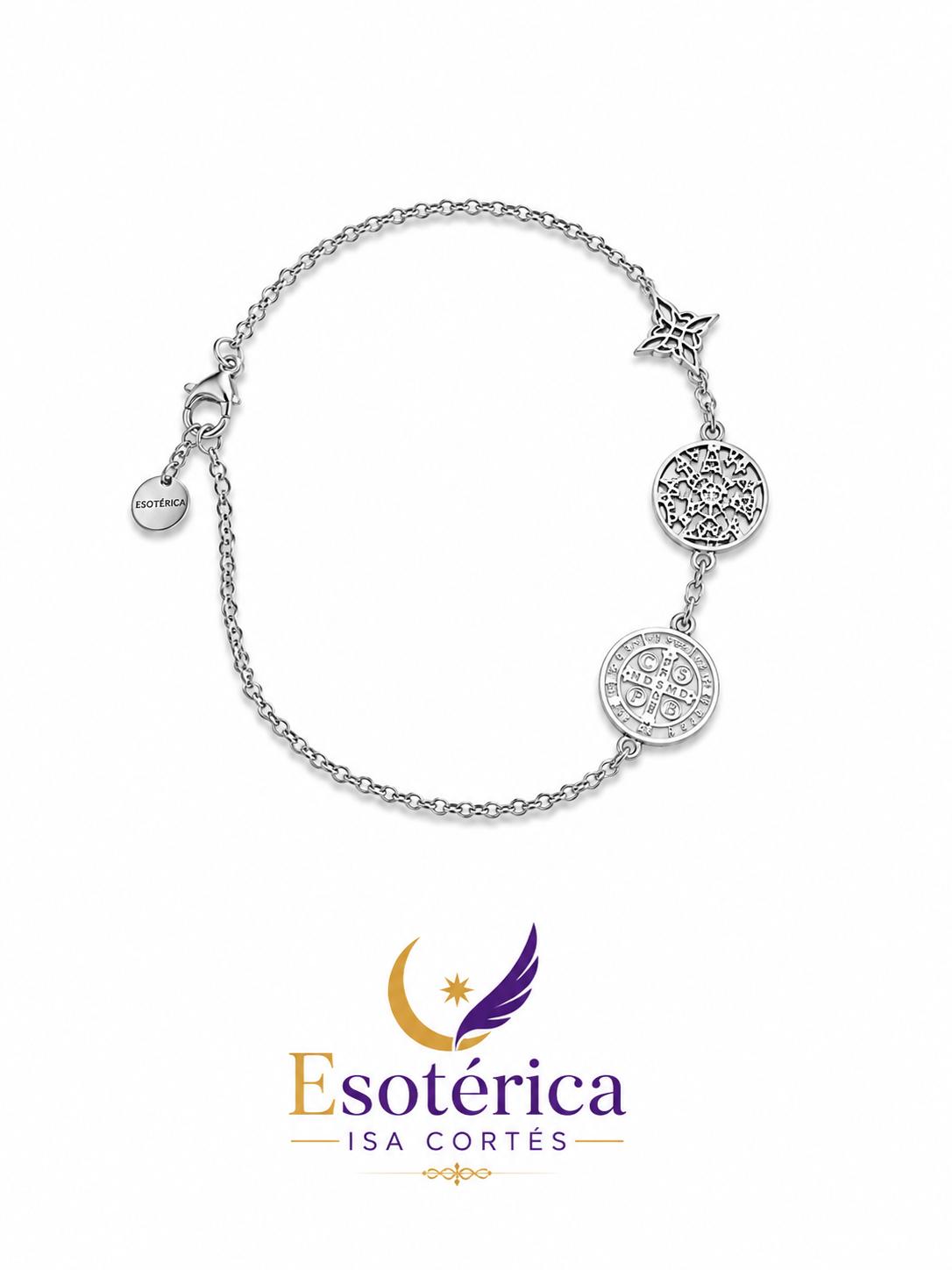 Pulsera Triple Protección Nudo de Bruja y San Benito Pulsera Triple Protección Nudo de Bruja y San Benito para protección diaria